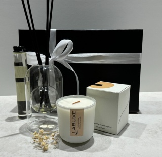 Zestaw średni nr 1: elagancki dyfuzor i świeca zapachowa